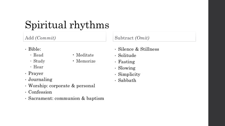 Spiritual Rhythms